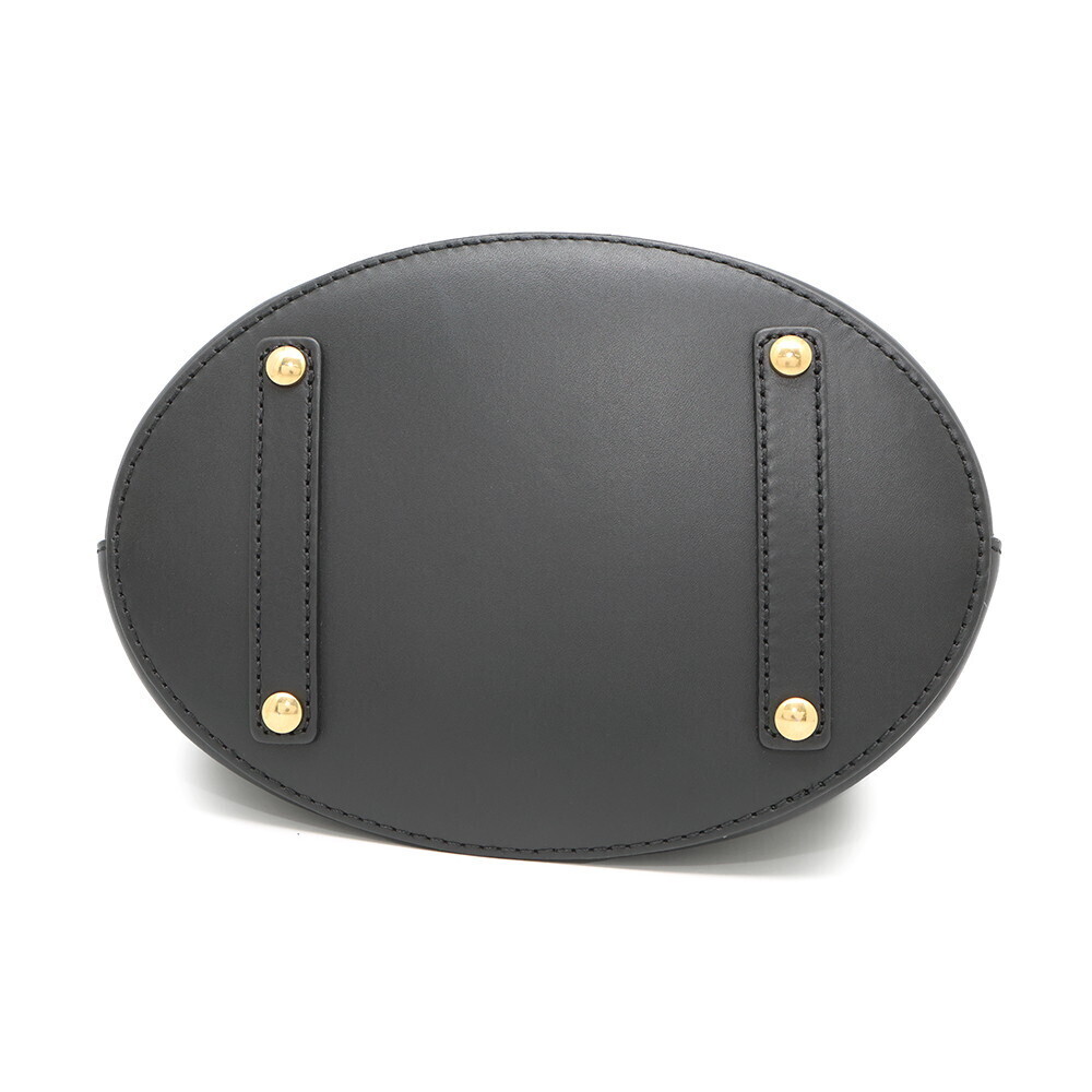 Burberry Shoulder Bag Bucket Calfskin Leather Black - Picture 3 of 11